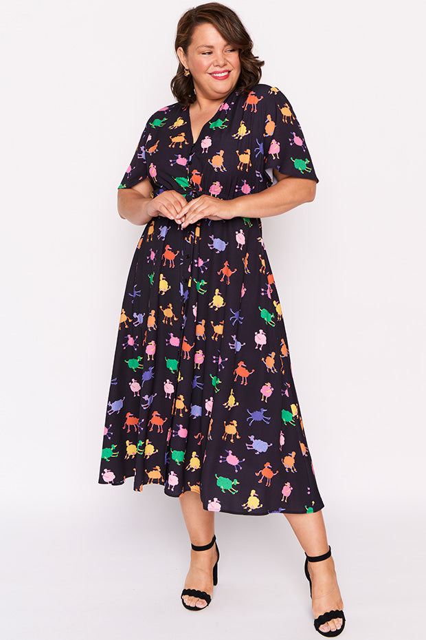 Marley Poodles Dress – Poodles midi dress