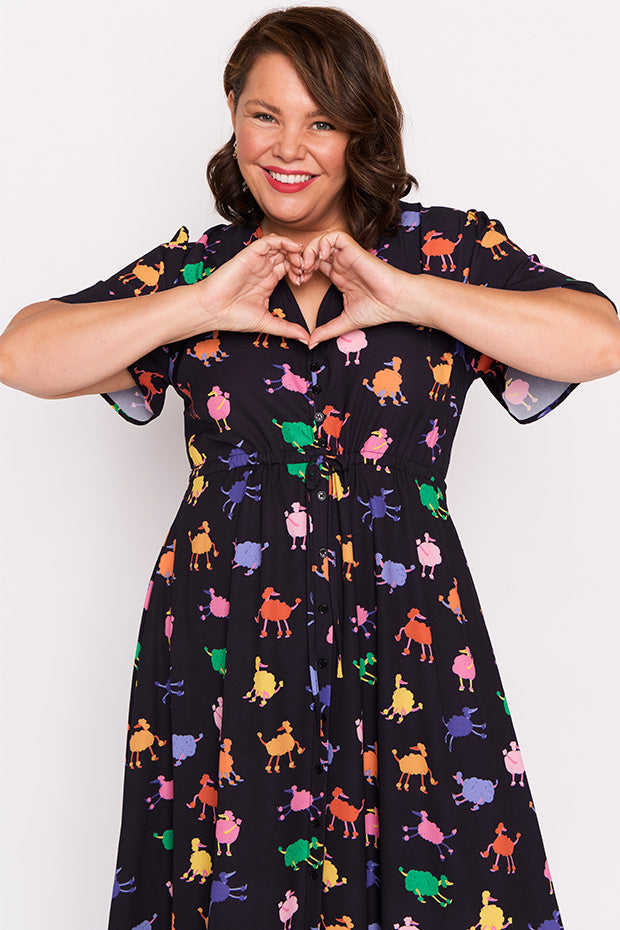 Marley Poodles Dress – Poodles midi dress