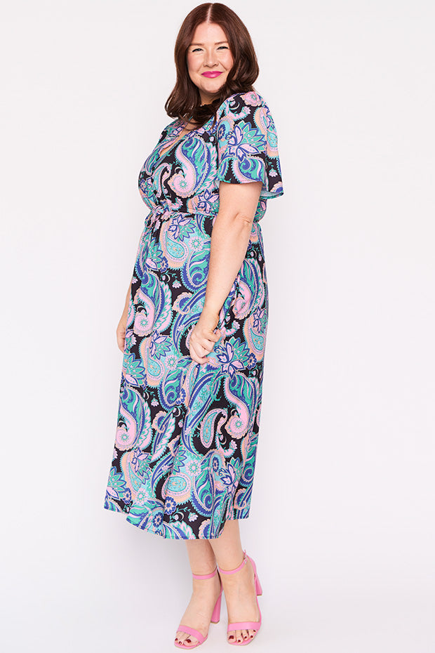 Marley French Paisley Dress – French Paisley midi dress
