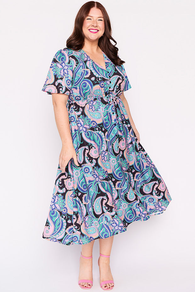 Marley French Paisley Dress – French Paisley midi dress