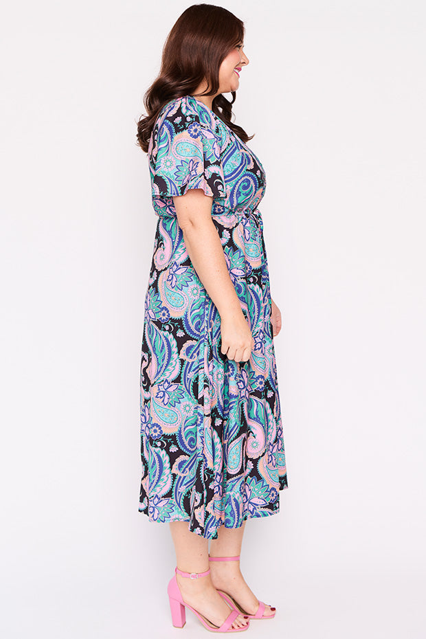 Marley French Paisley Dress – French Paisley midi dress