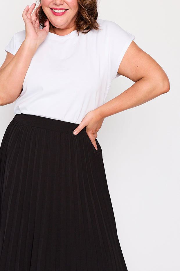 Kansas Black Skirt – Black midi skirt