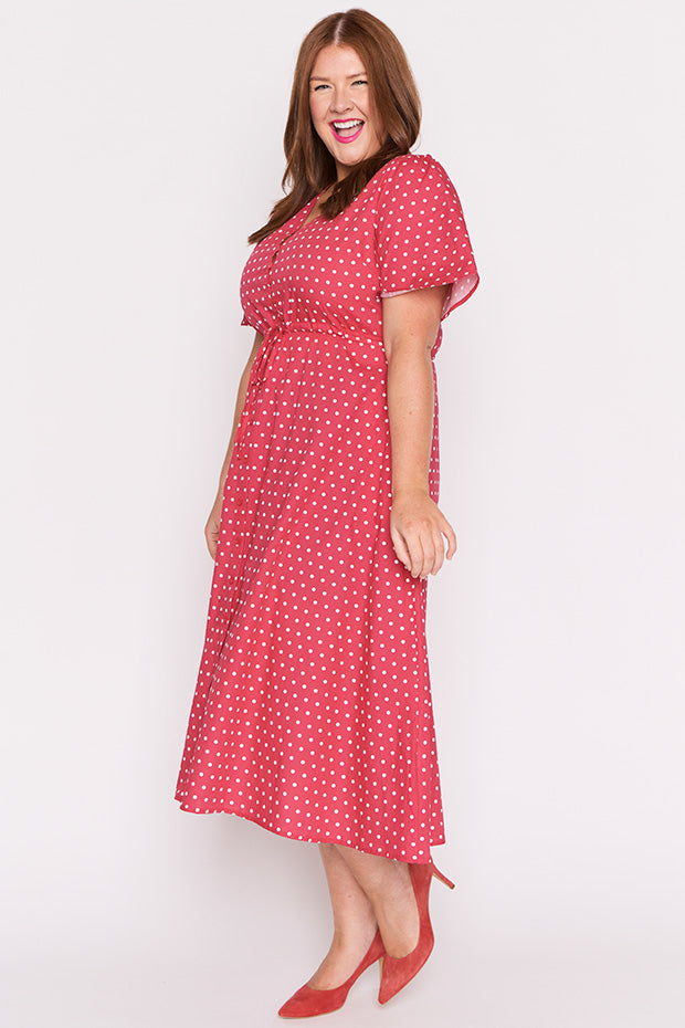 Marley Cotton Cherry Spot Dress – Cherry Spot midi dress