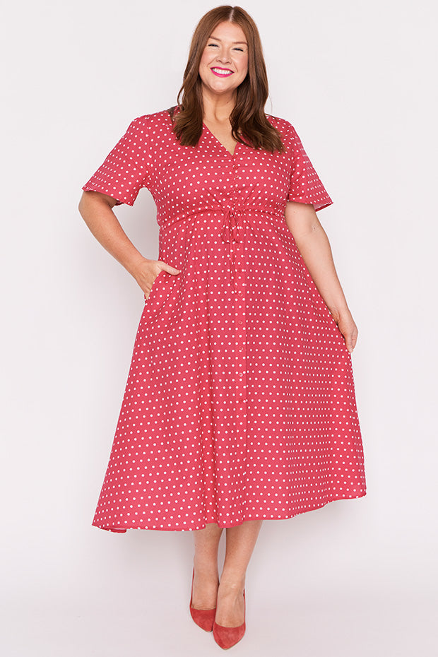 Marley Cotton Cherry Spot Dress – Cherry Spot midi dress
