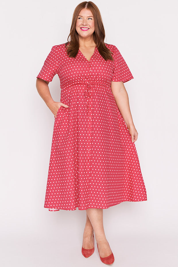Marley Cotton Cherry Spot Dress – Cherry Spot midi dress