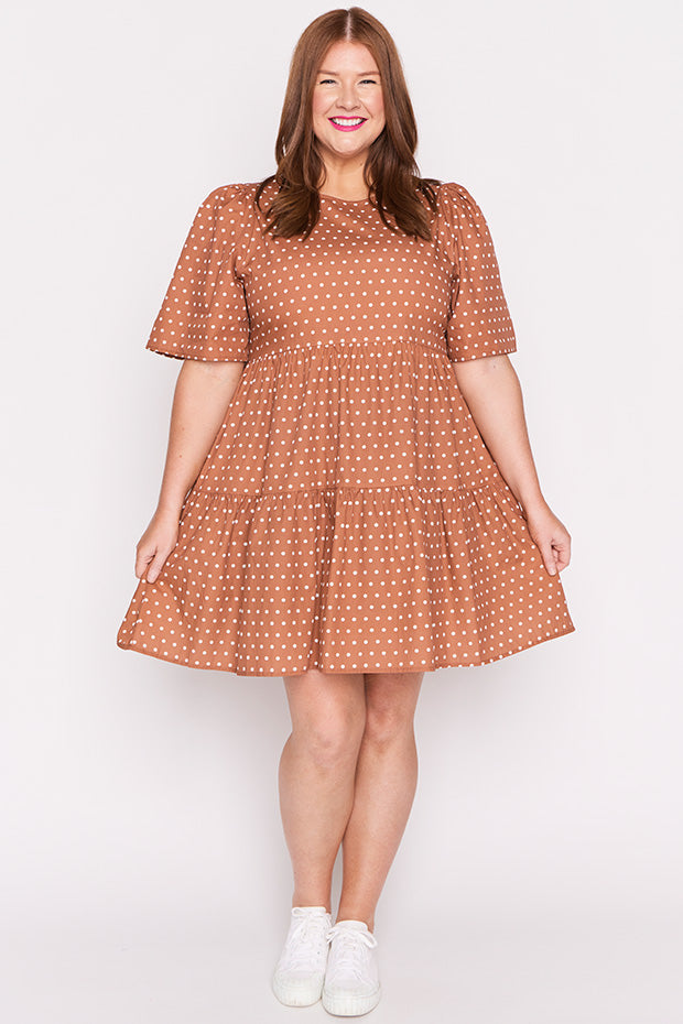 Isadora Mocha Spot Dress – Mocha Spot mini dress