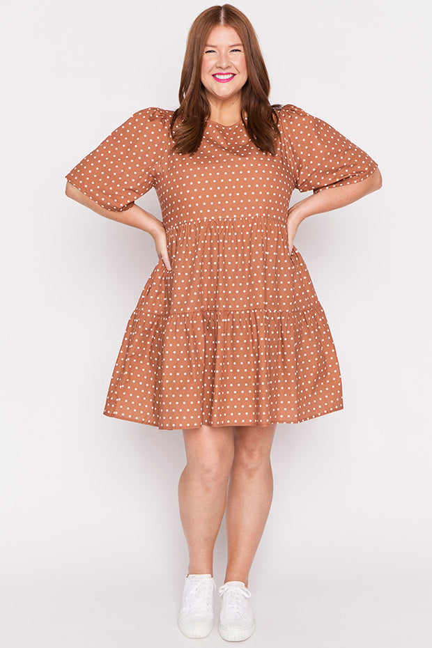 Isadora Mocha Spot Dress – Mocha Spot mini dress