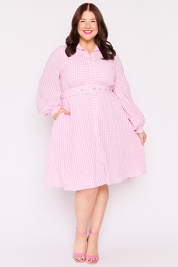 Janice Pink Dress – Pink knee length dress