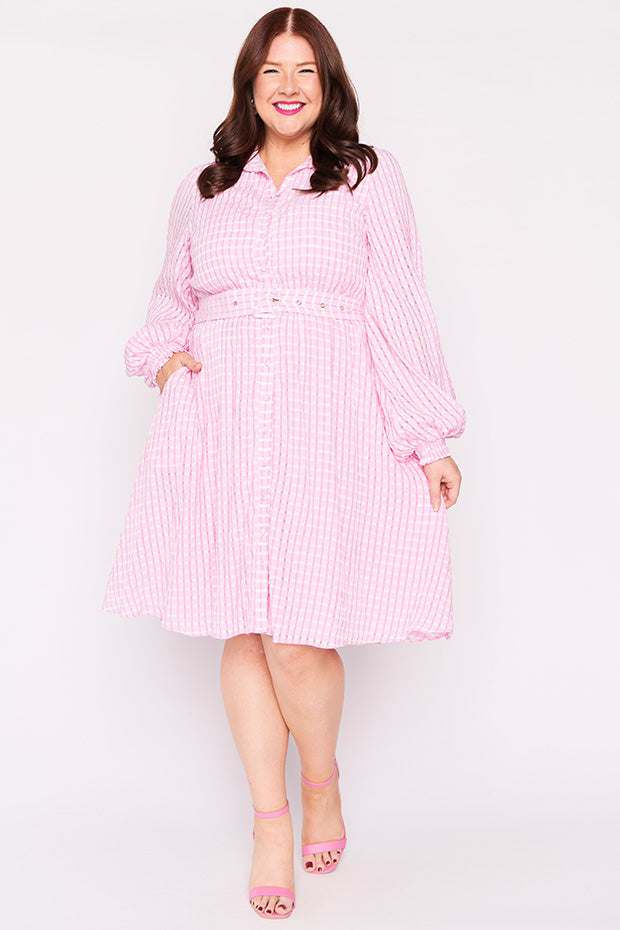 Janice Pink Dress – Pink knee length dress
