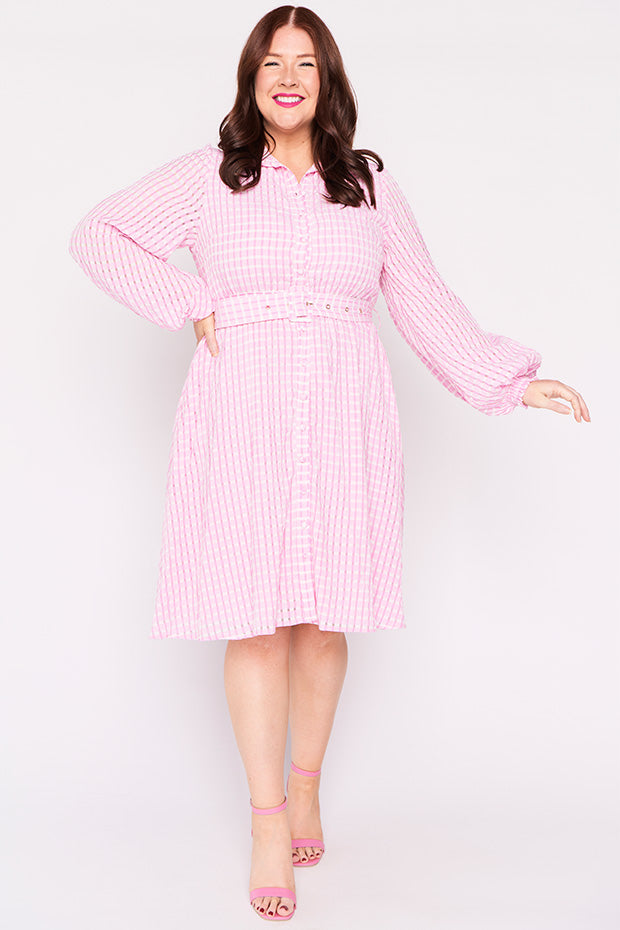 Janice Pink Dress – Pink knee length dress