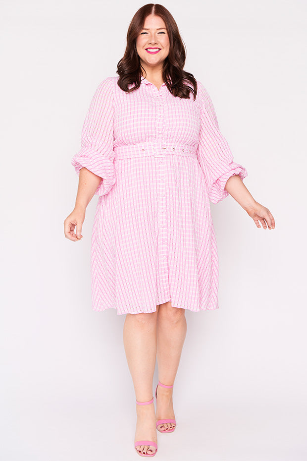 Janice Pink Dress – Pink knee length dress