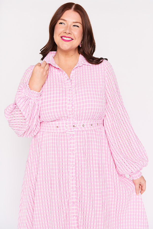 Janice Pink Dress – Pink knee length dress