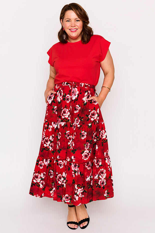 Alexandra Cherry Rose Skirt – Cherry Rose maxi skirt