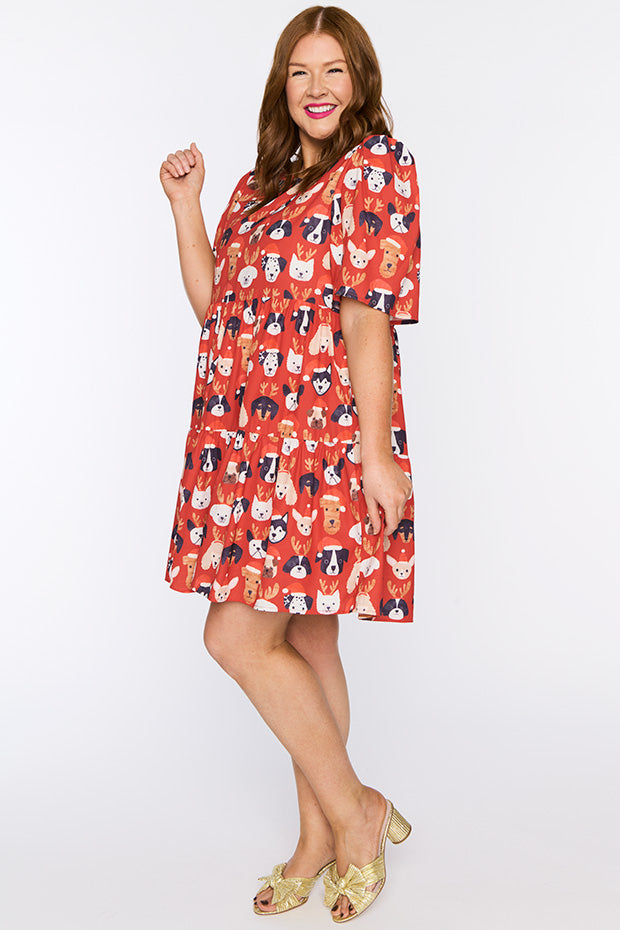 Jackson Puppy Christmas Dress – Puppy Christmas mini dress