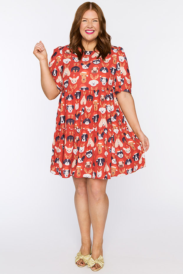 Jackson Puppy Christmas Dress – Puppy Christmas mini dress