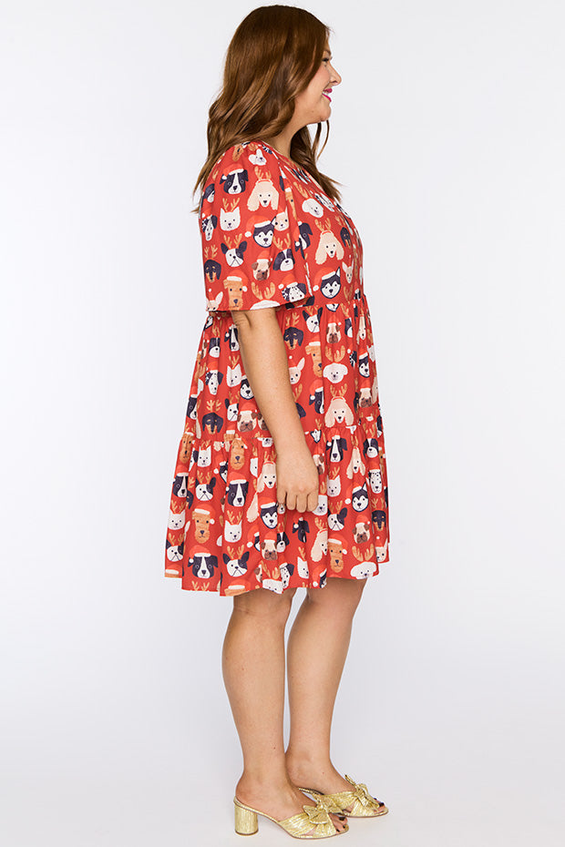 Jackson Puppy Christmas Dress – Puppy Christmas mini dress