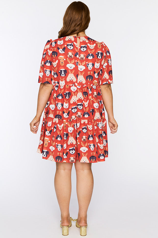 Jackson Puppy Christmas Dress – Puppy Christmas mini dress