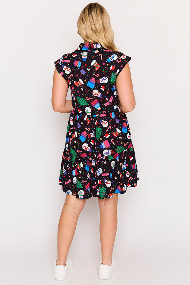 Claudia Jolly Christmas Dress – Jolly Christmas shirt dress