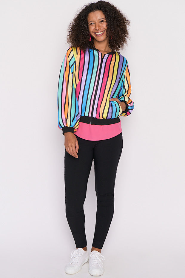 Flashy LPD Black Stripe Bomber – LPD Black Stripe bomber jacket