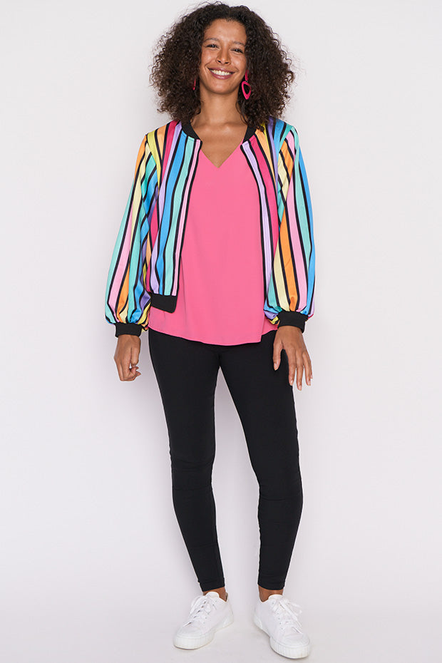 Flashy LPD Black Stripe Bomber – LPD Black Stripe bomber jacket