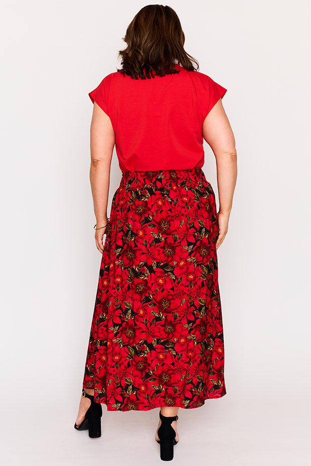 Zara Crimson Christmas Skirt – Crimson Christmas maxi skirt