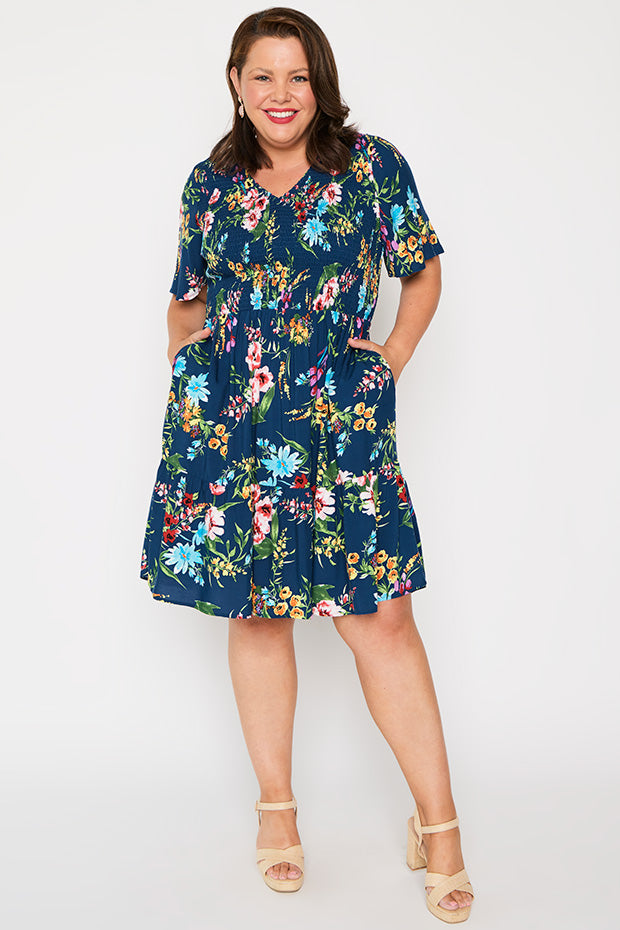 Tilley Navy In Bloom Dress – Navy In Bloom maxi dress