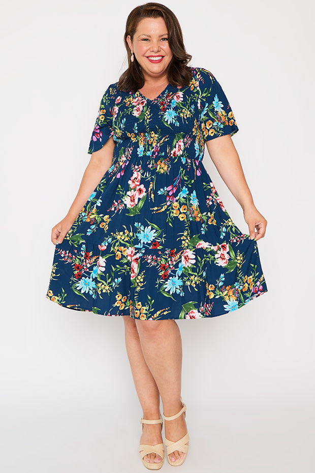 Tilley Navy In Bloom Dress – Navy In Bloom maxi dress