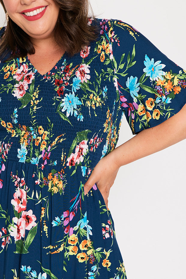 Tilley Navy In Bloom Dress – Navy In Bloom maxi dress