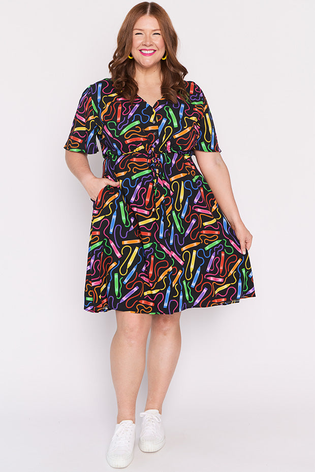 Jaz Crazy Crayons Dress – Crazy Crayons knee length dress