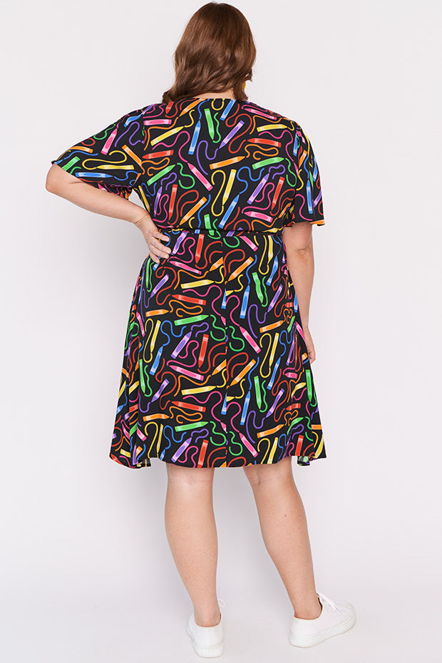 Jaz Crazy Crayons Dress – Crazy Crayons knee length dress