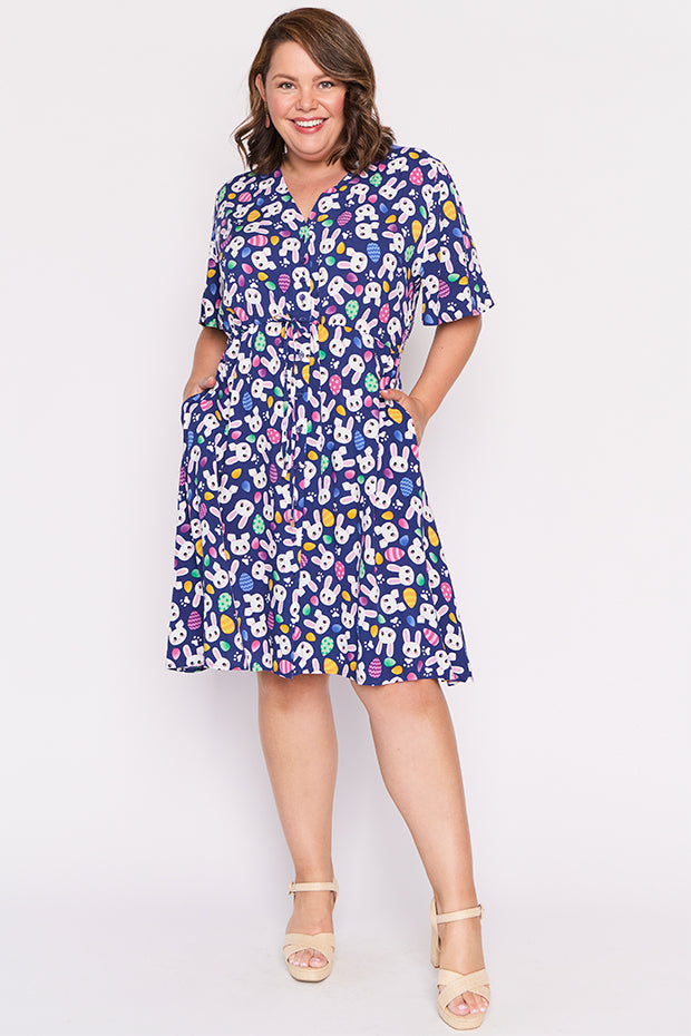 Jaz Bunny Trail Easter Dress – Bunny Trail Easter knee length dress