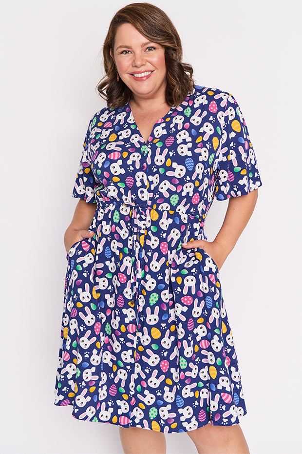 Jaz Bunny Trail Easter Dress – Bunny Trail Easter knee length dress