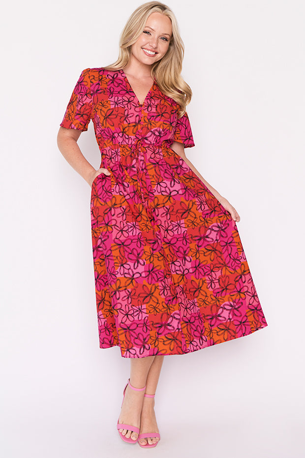 Marley Cotton Black Jasmine Dress – Black Jasmine midi dress