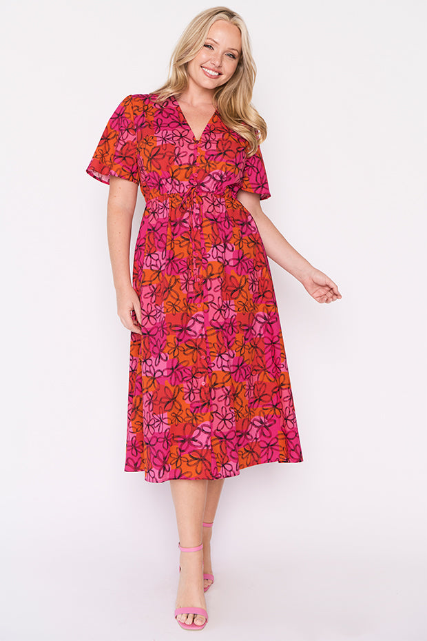 Marley Cotton Black Jasmine Dress – Black Jasmine midi dress