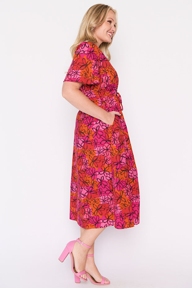 Marley Cotton Black Jasmine Dress – Black Jasmine midi dress
