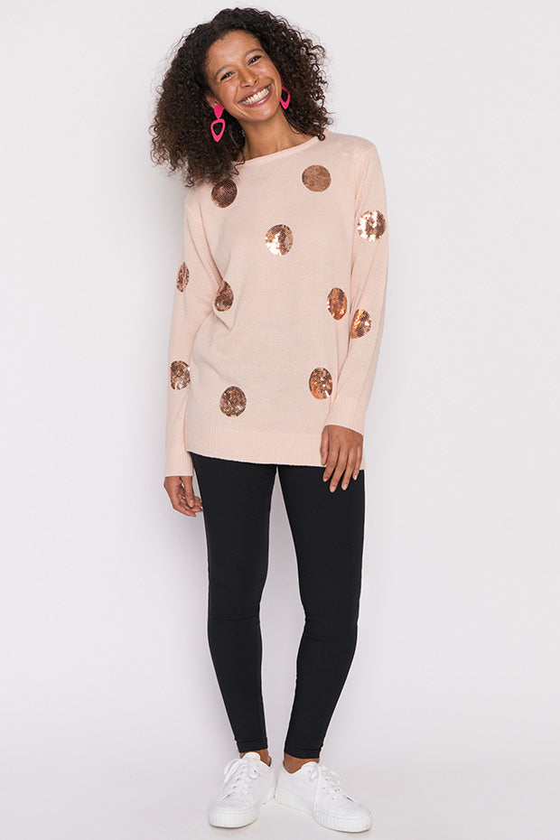 Monica Shell Sequins Knit Jumper – Shell Sequins knit jumper