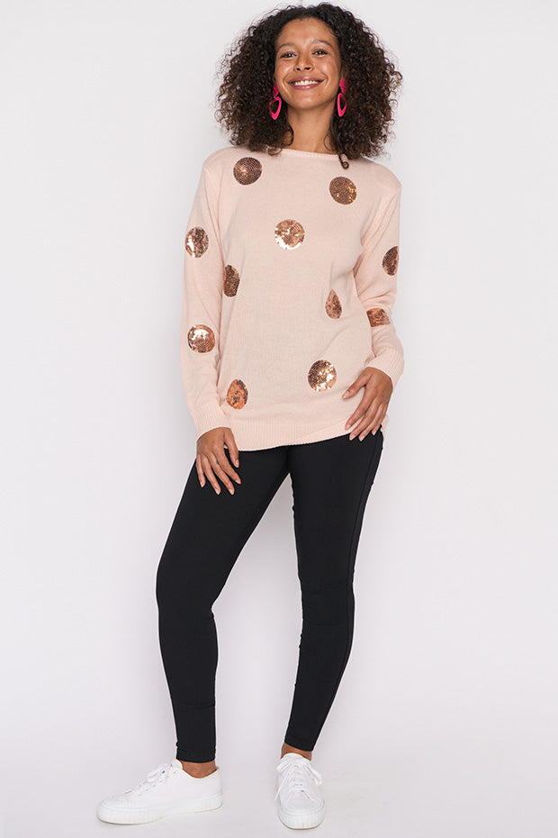 Monica Shell Sequins Knit Jumper – Shell Sequins knit jumper