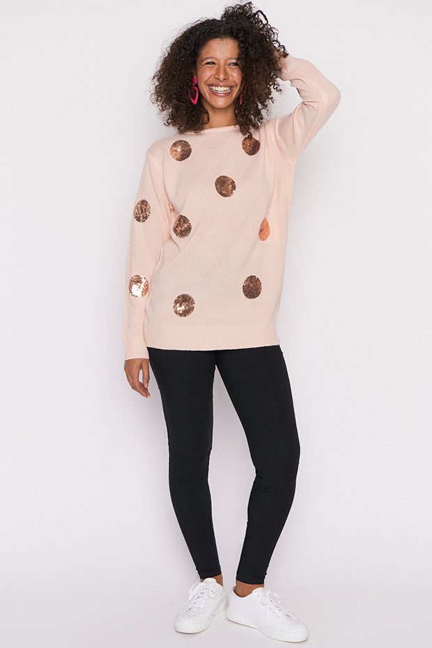 Monica Shell Sequins Knit Jumper – Shell Sequins knit jumper