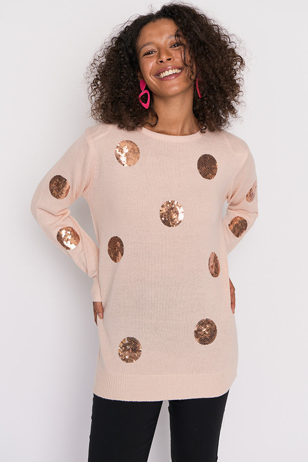 Monica Shell Sequins Knit Jumper – Shell Sequins knit jumper