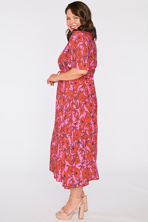 Michelle Pink Scarlet Dress – Pink Scarlet midi dress