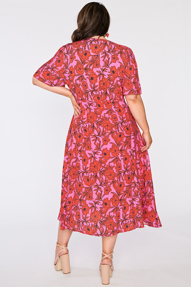 Michelle Pink Scarlet Dress – Pink Scarlet midi dress