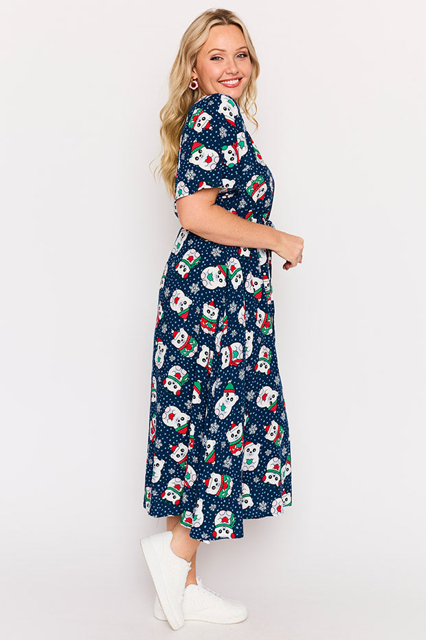 Michelle Teddies Christmas Dress – Teddies Christmas midi dress