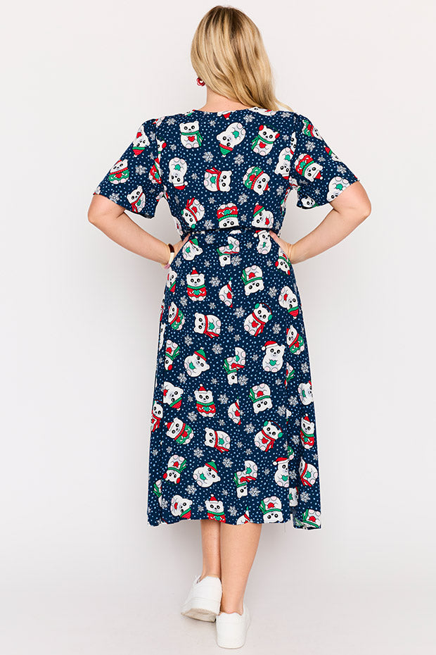 Michelle Teddies Christmas Dress – Teddies Christmas midi dress