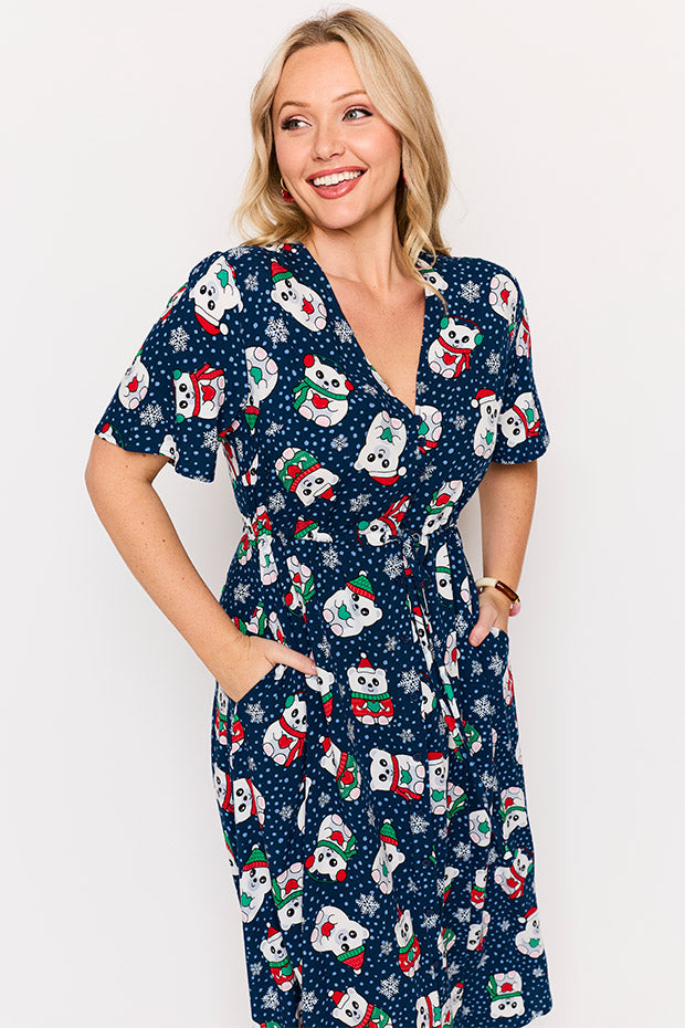Michelle Teddies Christmas Dress – Teddies Christmas midi dress