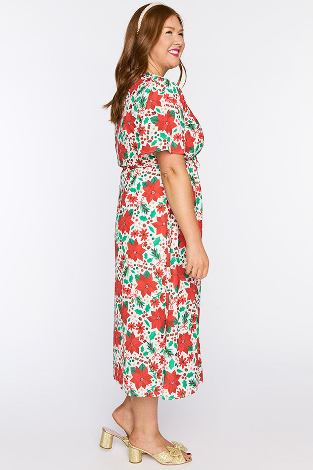 Marley Flowers Of Christmas Dress – Flowers Of Christmas midi dress
