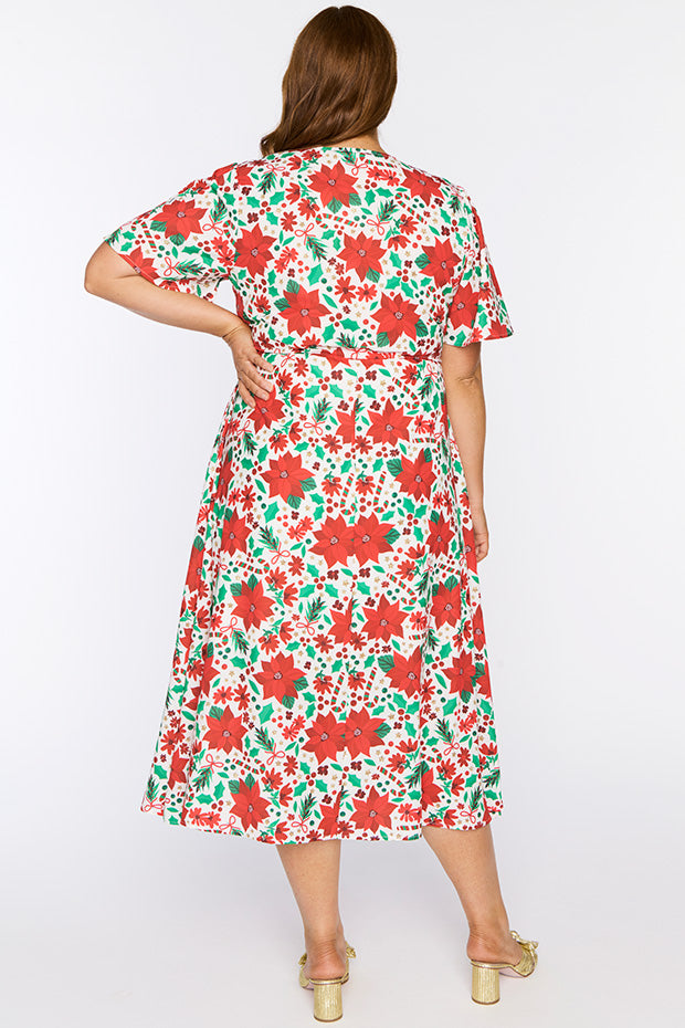 Marley Flowers Of Christmas Dress – Flowers Of Christmas midi dress