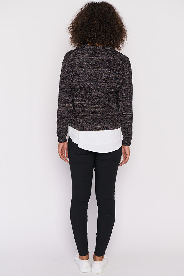 Norma Black Gold Lurex Cardigan – Black Gold Lurex cardigan