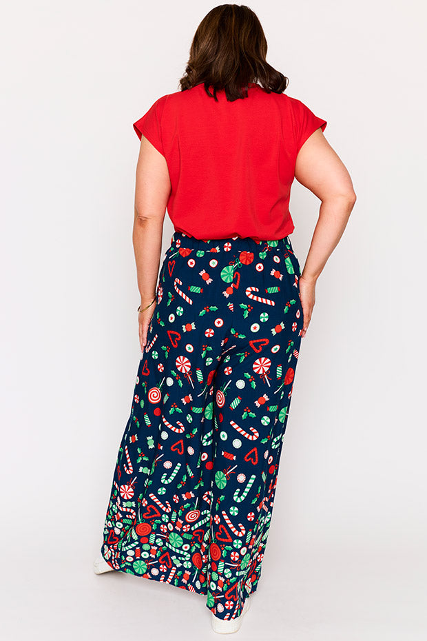 Xane Candy Crush Christmas Pant – Candy Crush Christmas wide leg pants