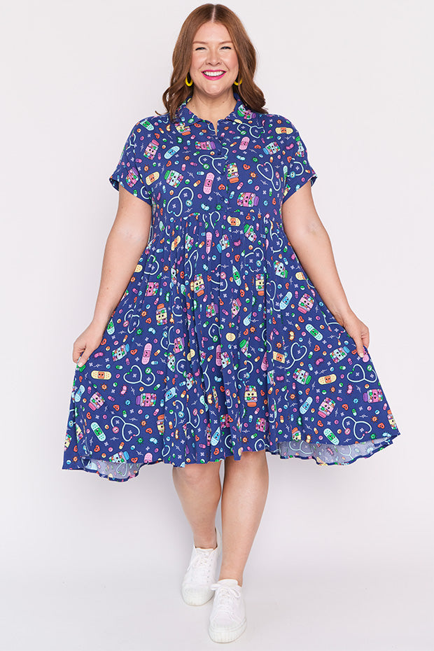 Kimba Happy Health Dress – Happy Health shirt dress