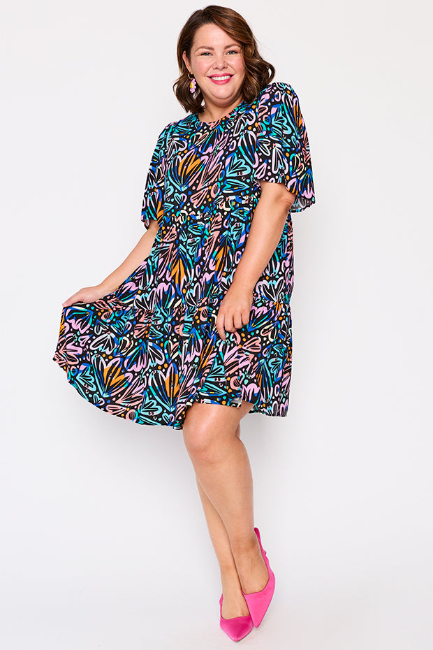 Izzie Firework Flowers Dress – Firework Flowers mini dress